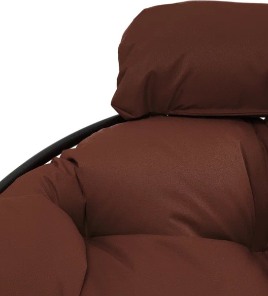 Изображение товара Кресло садовое M-Group Папасан пружинка мини / 12080405 (черный/коричневая подушка)