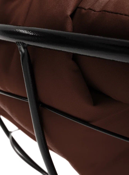 Изображение товара Кресло садовое M-Group Папасан пружинка мини / 12080405 (черный/коричневая подушка)