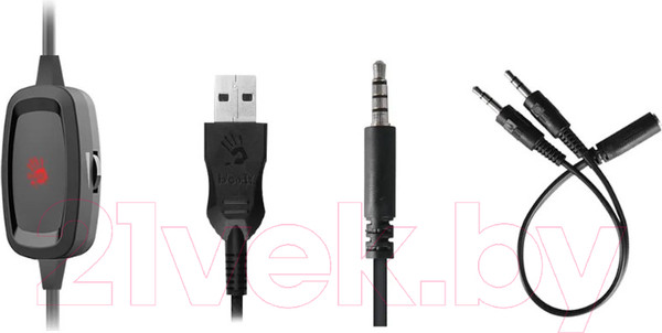 Изображение товара Наушники-гарнитура A4Tech Bloody G535P (черный/серебристый)