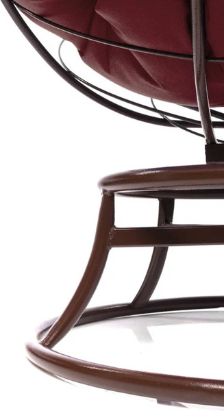 Изображение товара Кресло садовое M-Group Папасан пружинка мини / 12080202 (коричневый/бордовая подушка)