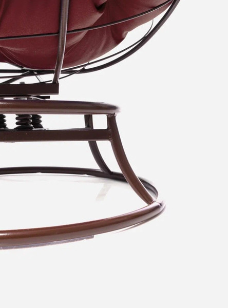 Изображение товара Кресло садовое M-Group Папасан пружинка мини / 12080202 (коричневый/бордовая подушка)