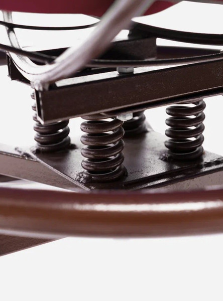 Изображение товара Кресло садовое M-Group Папасан пружинка мини / 12080202 (коричневый/бордовая подушка)