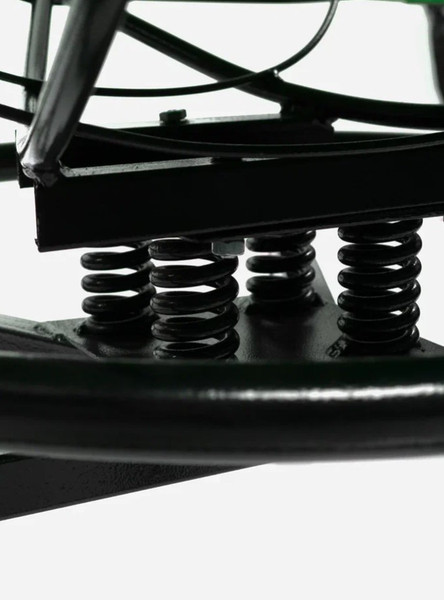 Изображение товара Кресло садовое M-Group Папасан пружинка мини / 12080404 (черный/зеленая подушка)