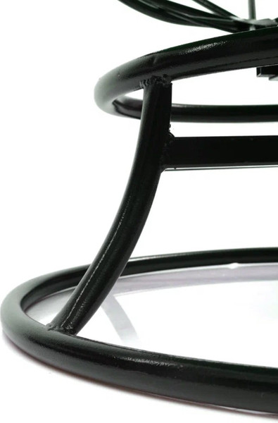 Изображение товара Кресло садовое M-Group Папасан пружинка мини / 12080404 (черный/зеленая подушка)