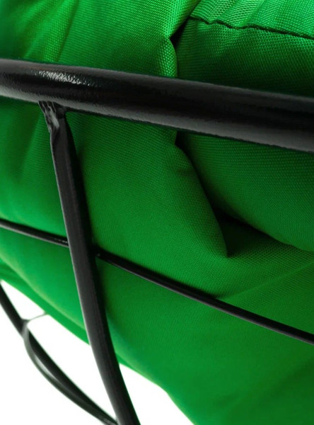 Изображение товара Кресло садовое M-Group Папасан пружинка мини / 12080404 (черный/зеленая подушка)