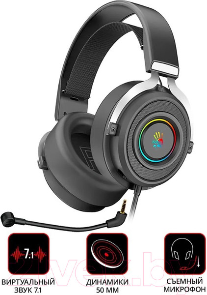 Изображение товара Наушники-гарнитура A4Tech Bloody G535 (черный/серебристый)