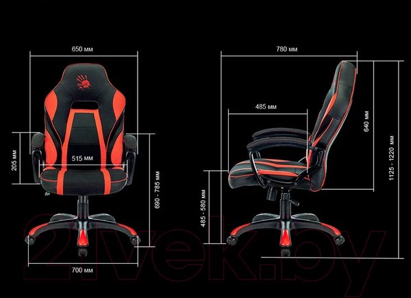 Изображение товара Кресло геймерское A4Tech Bloody GC-250 (черный/красный)