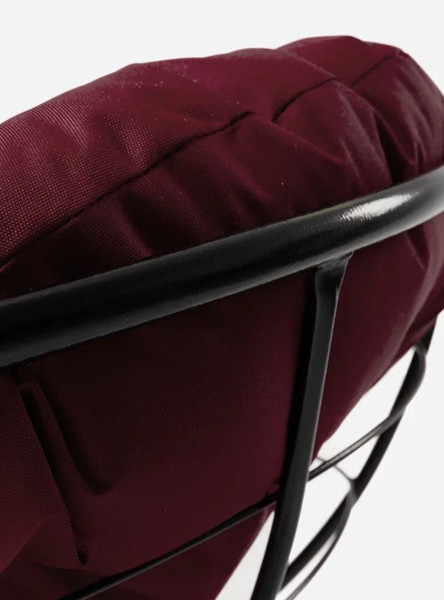 Изображение товара Кресло садовое M-Group Папасан пружинка мини / 12080402 (черный/бордовая подушка)