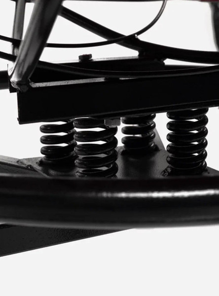 Изображение товара Кресло садовое M-Group Папасан пружинка мини / 12080402 (черный/бордовая подушка)