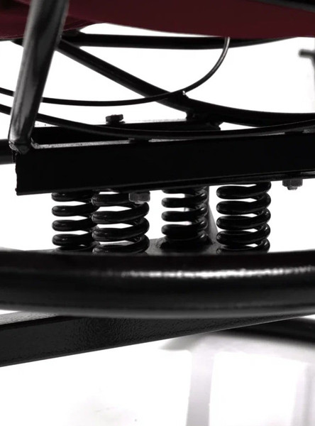 Изображение товара Кресло садовое M-Group Папасан пружинка мини / 12080402 (черный/бордовая подушка)