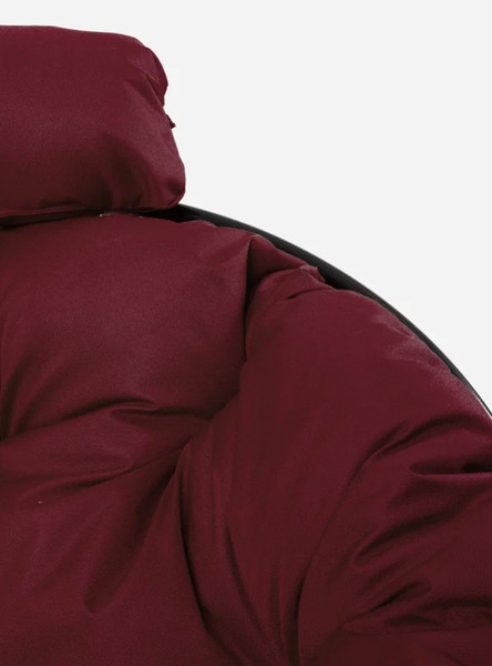 Изображение товара Кресло садовое M-Group Папасан пружинка мини / 12080402 (черный/бордовая подушка)