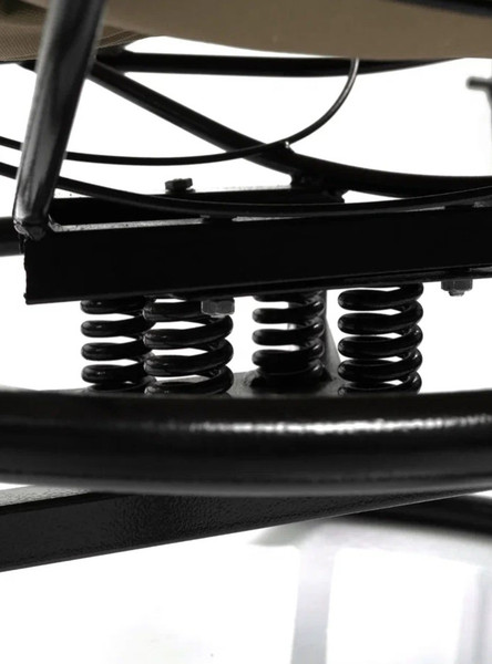 Изображение товара Кресло садовое M-Group Папасан пружинка мини / 12080401 (черный/бежевая подушка)