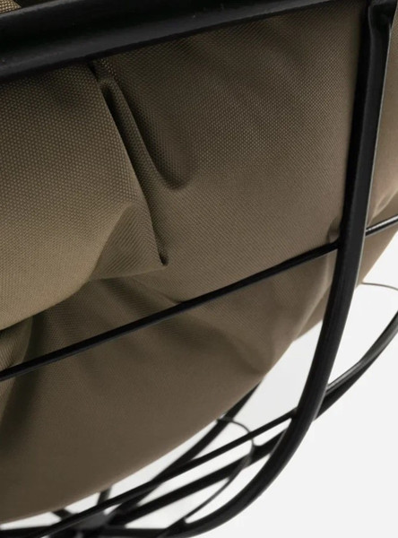 Изображение товара Кресло садовое M-Group Папасан пружинка мини / 12080401 (черный/бежевая подушка)