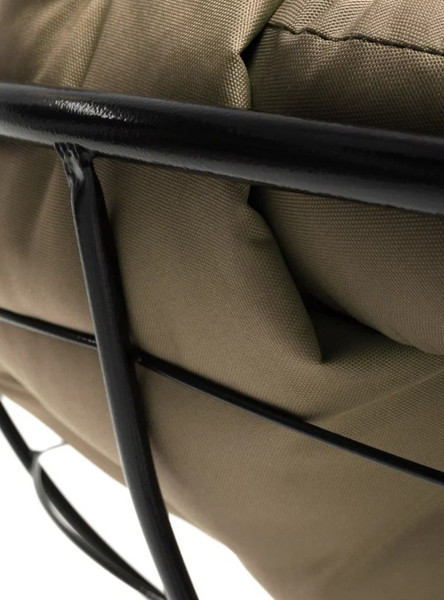 Изображение товара Кресло садовое M-Group Папасан пружинка мини / 12080401 (черный/бежевая подушка)