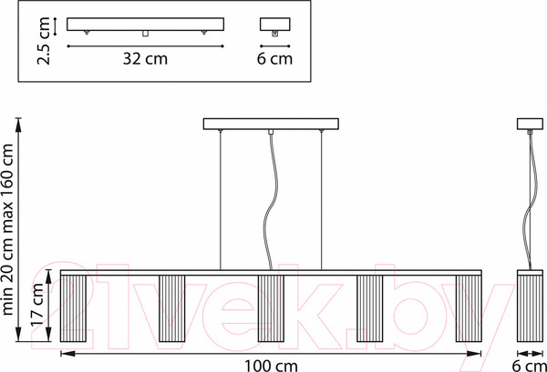 Изображение товара Потолочный светильник Lightstar Roma 718057 (MD2166-5B)