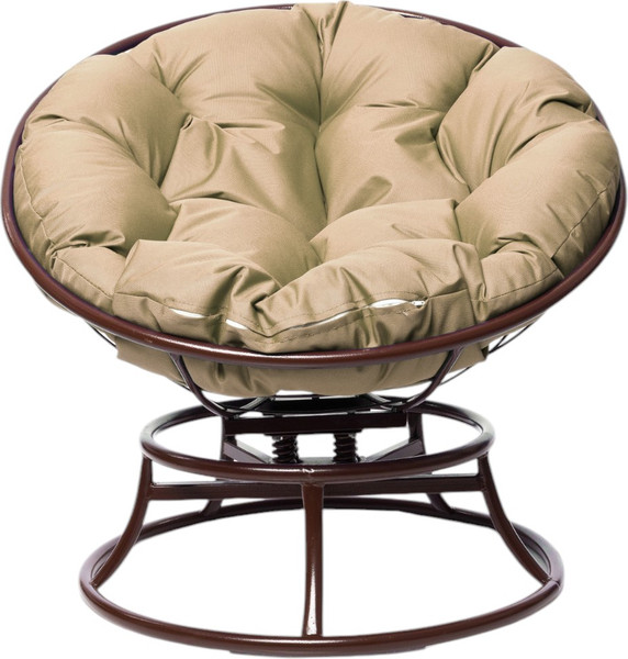 Изображение товара Кресло садовое M-Group Папасан пружинка мини / 12080201 (коричневый/бежевая подушка)