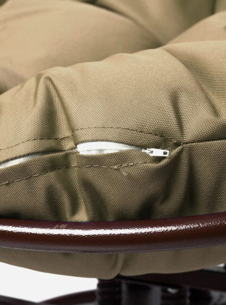 Изображение товара Кресло садовое M-Group Папасан пружинка мини / 12080201 (коричневый/бежевая подушка)