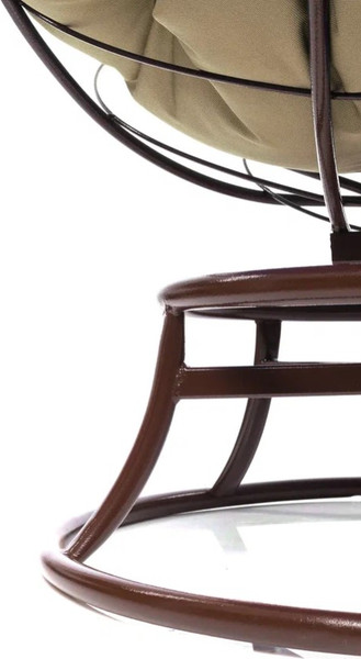 Изображение товара Кресло садовое M-Group Папасан пружинка мини / 12080201 (коричневый/бежевая подушка)