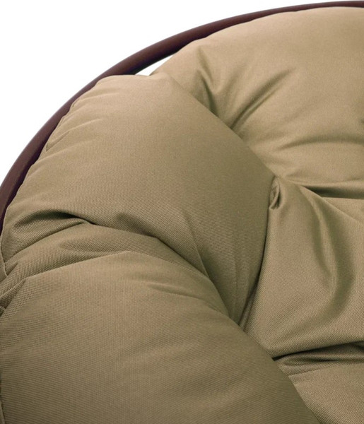 Изображение товара Кресло садовое M-Group Папасан пружинка мини / 12080201 (коричневый/бежевая подушка)