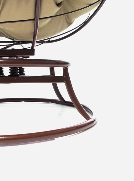 Изображение товара Кресло садовое M-Group Папасан пружинка мини / 12080201 (коричневый/бежевая подушка)