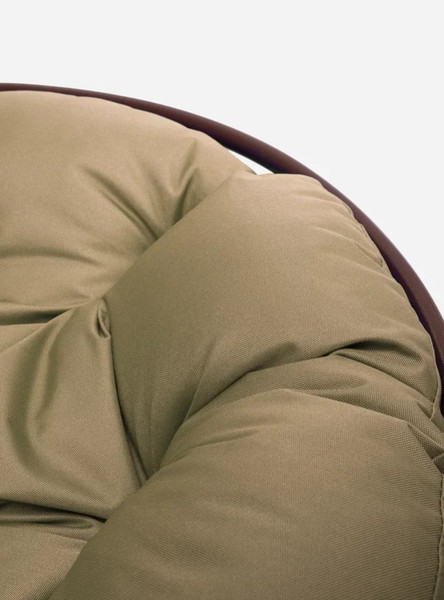 Изображение товара Кресло садовое M-Group Папасан пружинка мини / 12080201 (коричневый/бежевая подушка)