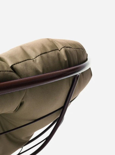 Изображение товара Кресло садовое M-Group Папасан пружинка мини / 12080201 (коричневый/бежевая подушка)