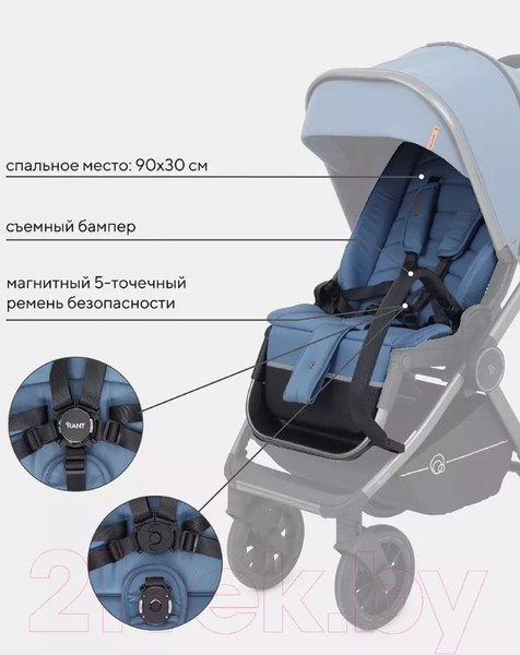 Изображение товара Детская универсальная коляска Rant Falcon 2 в 1 / RA097 (синий)