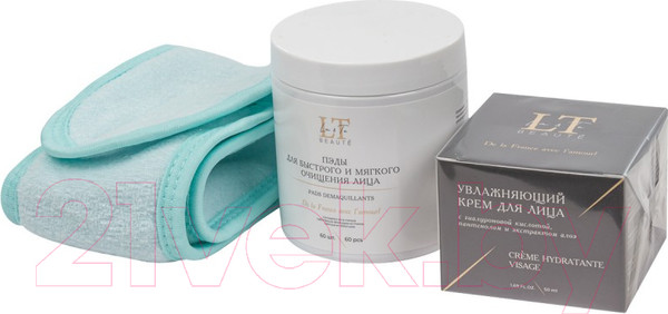 Изображение товара Набор косметики для лица La and Te beaute Пэды+Крем для лица+Повязка на голову LT-38