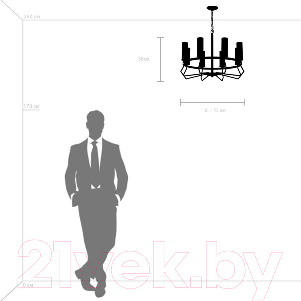 Изображение товара Люстра Lightstar Flume 723085 (MD21056-8A)
