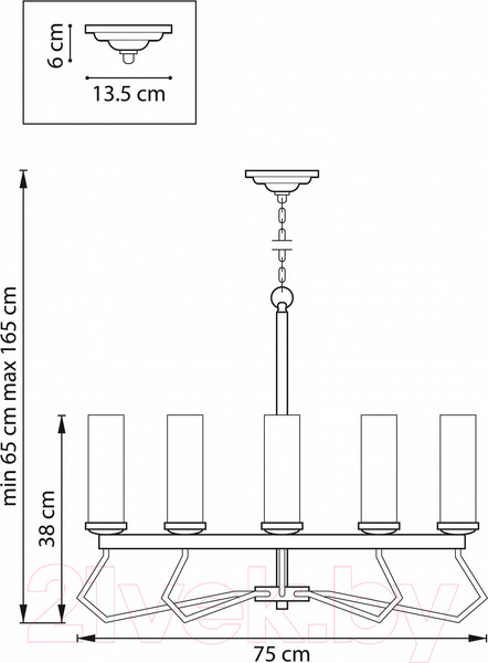 Изображение товара Люстра Lightstar Flume 723085 (MD21056-8A)