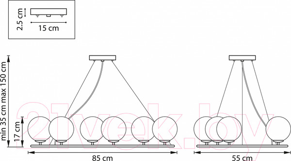 Изображение товара Люстра Lightstar Croco 815360 (MD21055-6B)