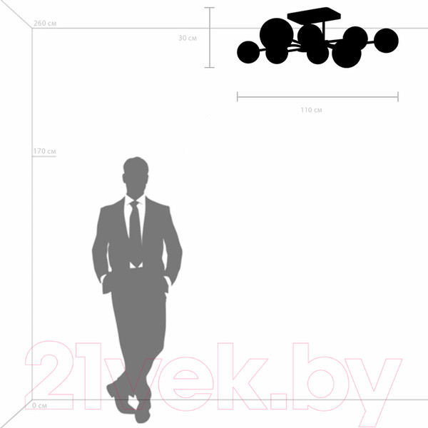 Изображение товара Люстра Lightstar Croco 815380 (MX21055-8B)