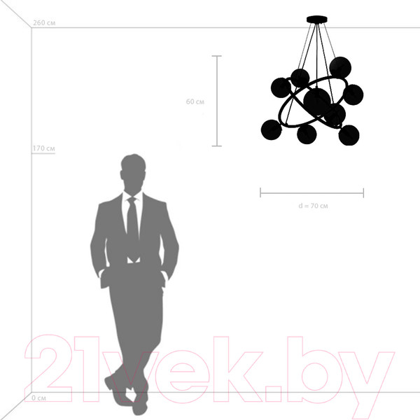 Изображение товара Люстра Lightstar Croco 815390 (MD21055-X9B)