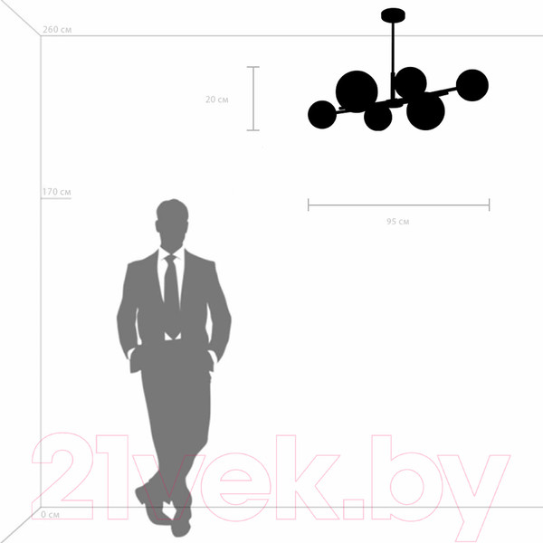 Изображение товара Люстра Lightstar Croco 815460 (MD21055-6A)