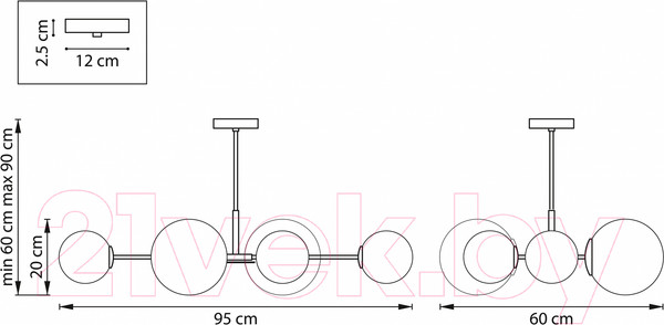 Изображение товара Люстра Lightstar Croco 815460 (MD21055-6A)