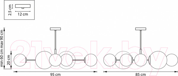 Изображение товара Люстра Lightstar Croco 815480 (MD21055-8A)