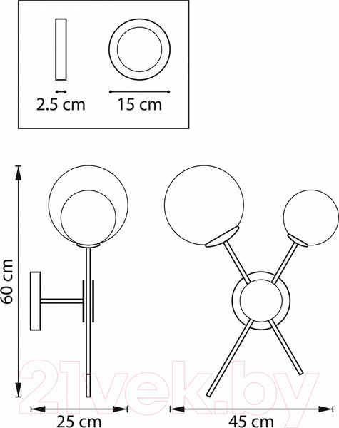 Изображение товара Бра Lightstar Croco 815620 (MB21055-2A)