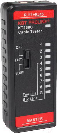 Изображение товара Кабельный тестер КВТ Proline KT 468С / 88552