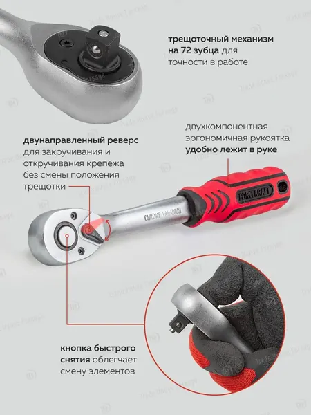 Изображение товара Универсальный набор инструментов ForceKraft FK-41013-5 (56419)