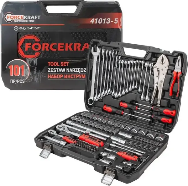 Изображение товара Универсальный набор инструментов ForceKraft FK-41013-5 (56419)
