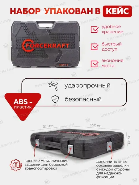 Изображение товара Универсальный набор инструментов ForceKraft FK-41391-5 (56420)