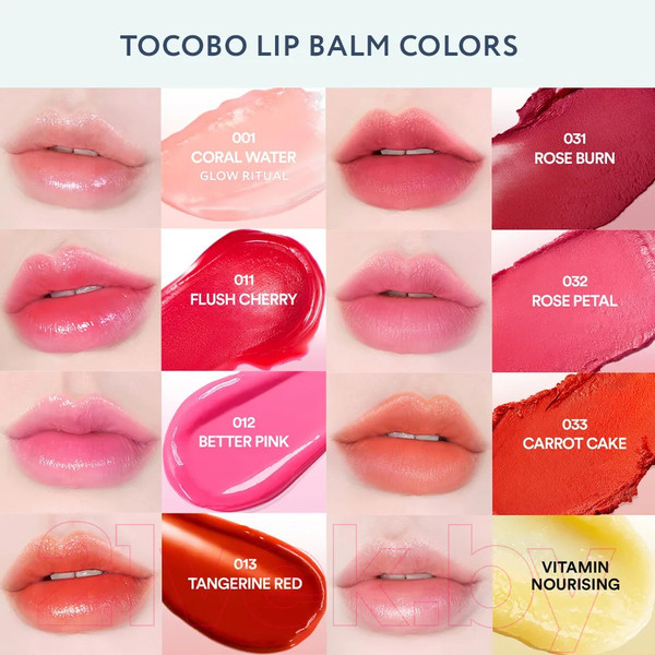 Изображение товара Бальзам для губ Tocobo Glass Tinted Lip Balm Увлажняющий оттеночный 012 Better Pink (3.5г)