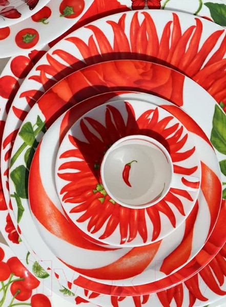 Изображение товара Тарелка столовая обеденная Taitu Sun Red 12-11-0