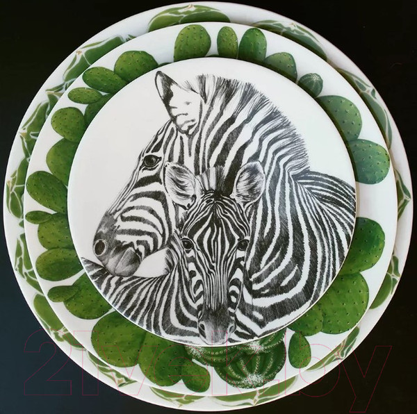 Изображение товара Тарелка столовая обеденная Taitu Wild Spirit Zebra 12-1-1-D
