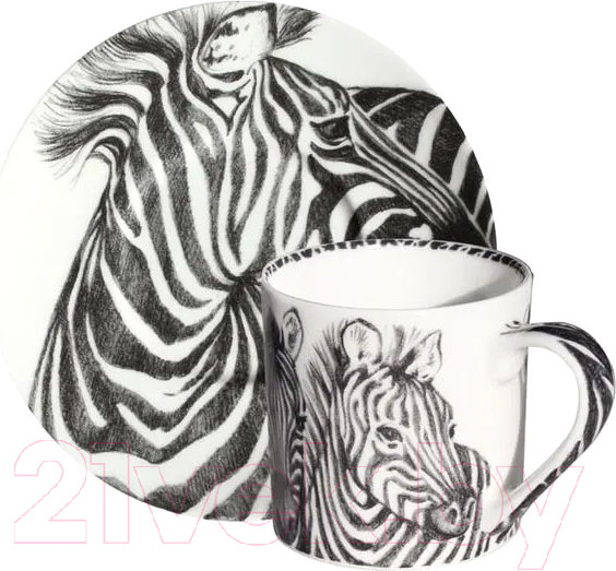 Изображение товара Чашка с блюдцем Taitu Wild Spirit Zebra 12-1-91-D