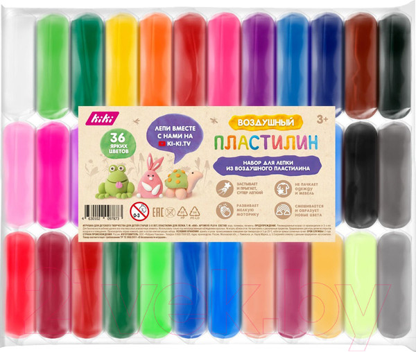 Изображение товара Пластилин легкий Kiki Воздушный / PL014 (36 цветов)