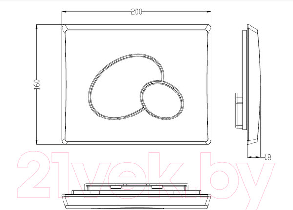 Изображение товара Кнопка для инсталляции WeltWasser Marberg 410 RD CR