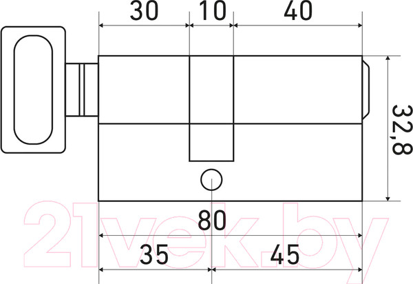 Изображение товара Цилиндровый механизм замка Стандарт Max 80-5K SN