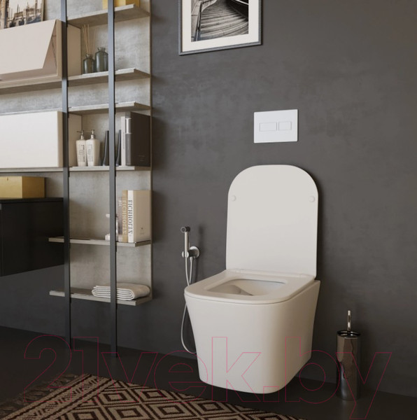 Изображение товара Унитаз подвесной White Wave Promo (белый глянец)