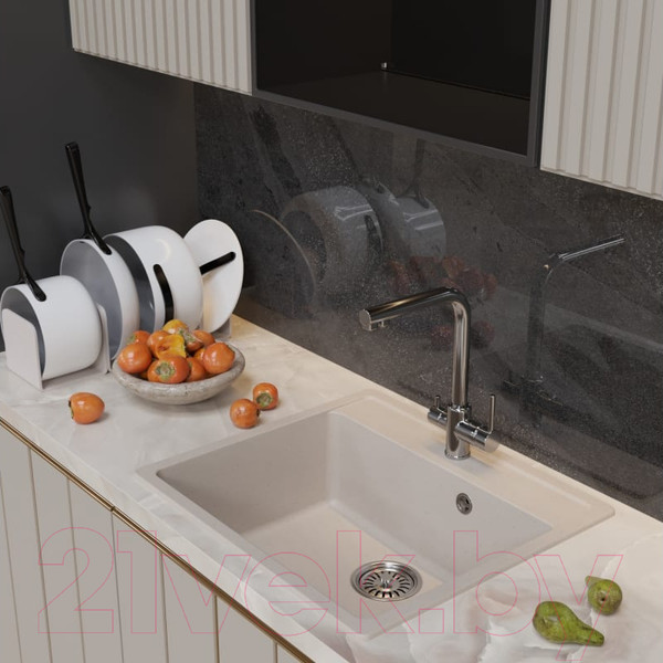 Изображение товара Мойка кухонная Mixline ML-GM15 551918 (белый)